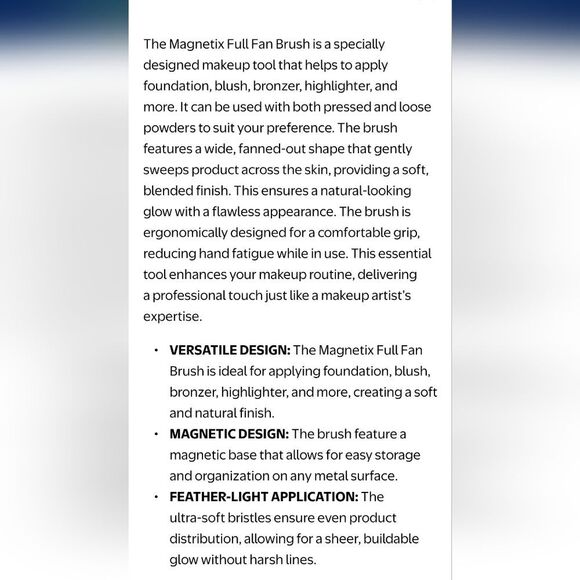 Profusion Cosmetics Magnetix Full Fan Brush - Picture 7 of 8